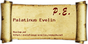 Palatinus Evelin névjegykártya